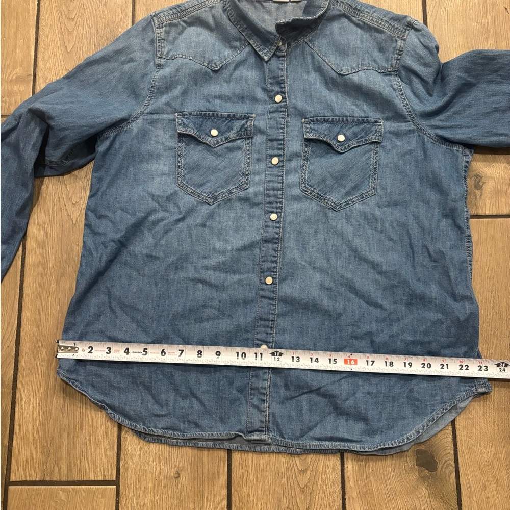 GAP Light Blue Denim Shirt XL - Picture 14 of 15